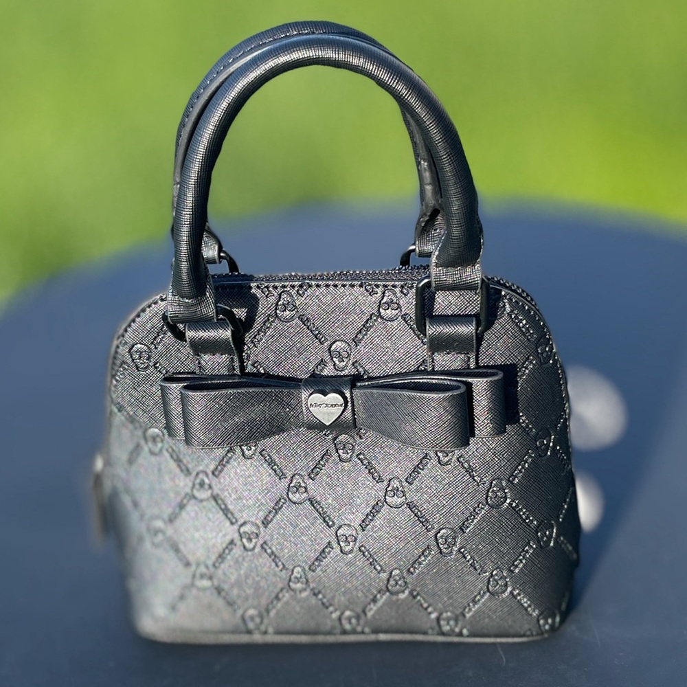 Betsey Johnson mini Skullicious satchel, perfect for Halloween parties!